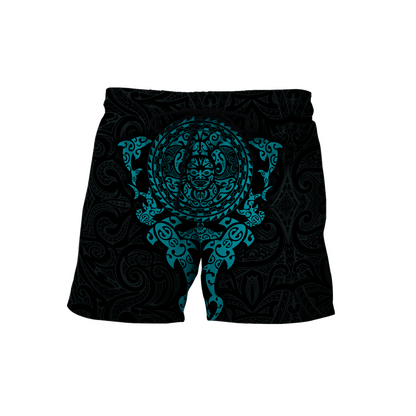 Maori tangaroa blue tattoo 3d all over printed shirt and short for man and women HHT20072001-Apparel-PL8386-Shorts-S-Vibe Cosy™
