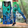 Aboriginal Indigenous Turtle Dot Painting Art Legging + Hollow Tank Combo