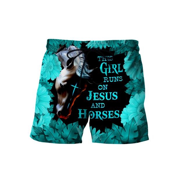 This Girl Runs On Jesus And Horses Shirts Hoodie HHT12082001