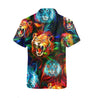 Magic Multicolor Lion Beach Sleeves Shirt