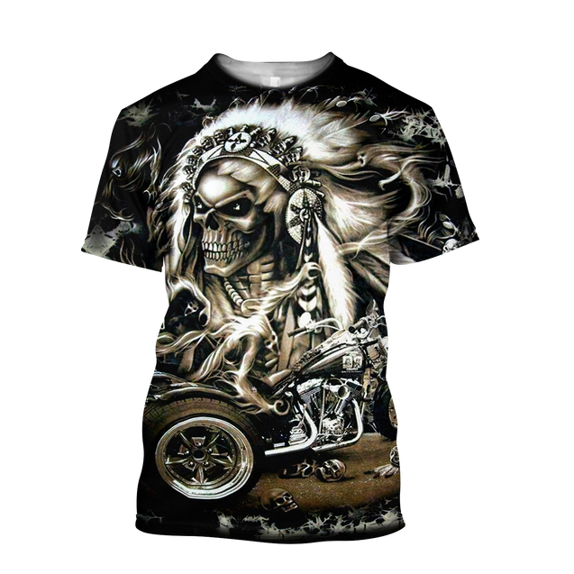 Skull Motorbike Boomber Jacket 3D All Over Printed Shirts For Men HHT21072006-LAM-Apparel-LAM-T-Shirts-S-Vibe Cosy™