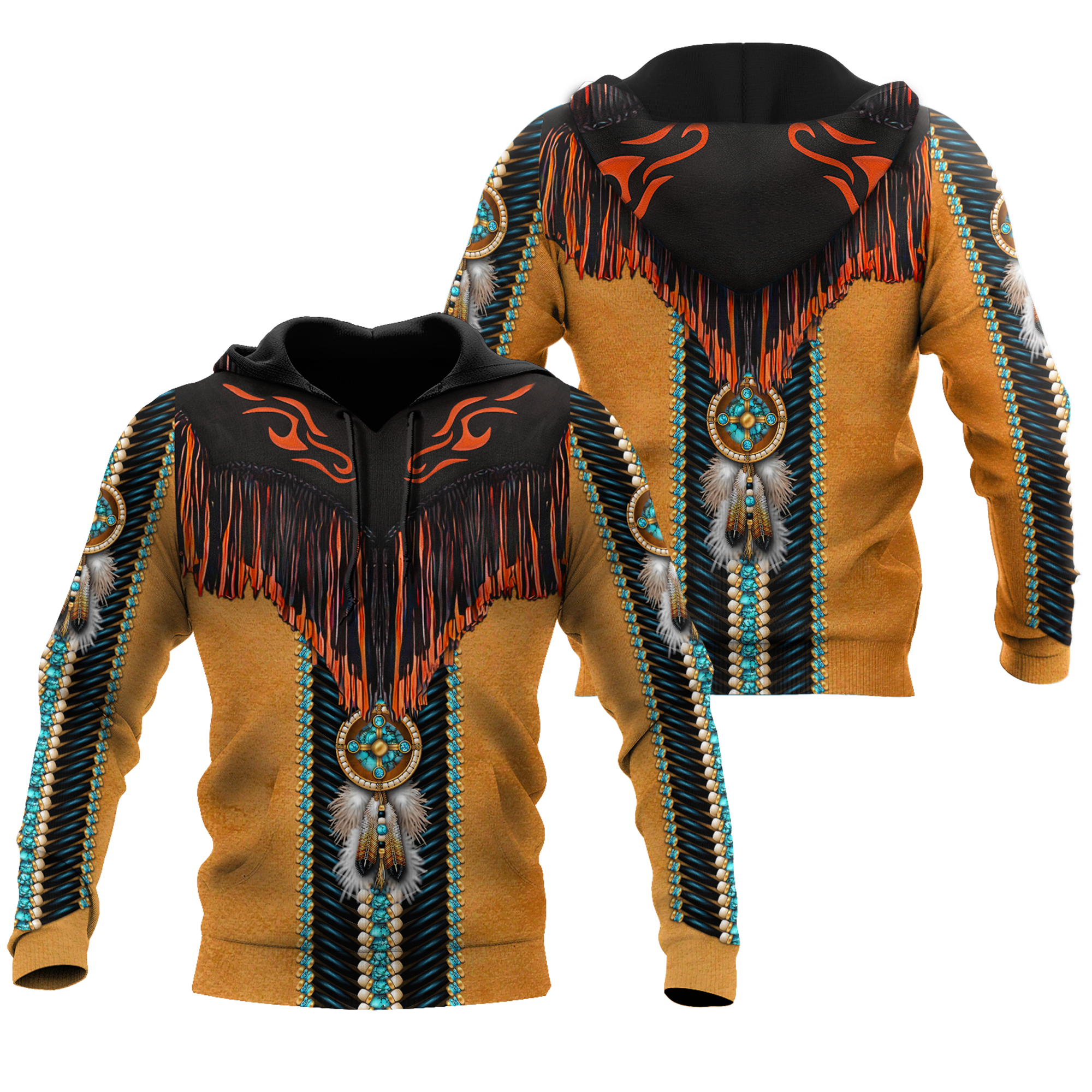 Premium Native American Hoodie 3D All Over Printed Shirts DA17112002CLVH-LAM