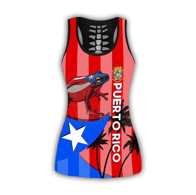 Puerto Rico Caribbean Frog Combo Outfit TH20061608-Apparel-TQH-No Legging-S-Vibe Cosy™