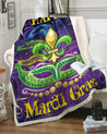 Mardi Gras All Over Printed Blanket