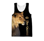 Queen Lion 3D All Over Printed Unisex Shirts