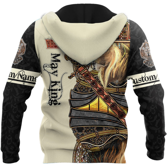 Custom Name May King Lion 3D All Over Printed Unisex Shirts