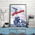 American Poster Vertical 3D Printed