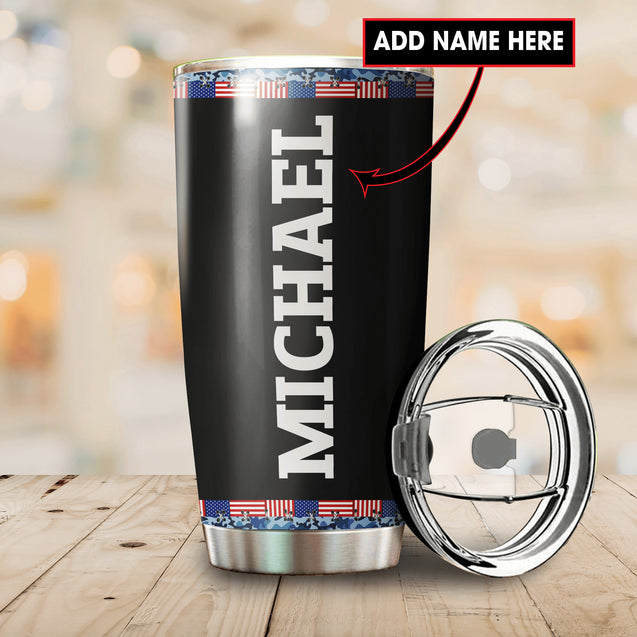 Customize Name United States Navy Veteran Tumbler