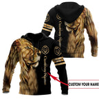 Custom Name King Lion 3D All Over Printed Unisex Shirts