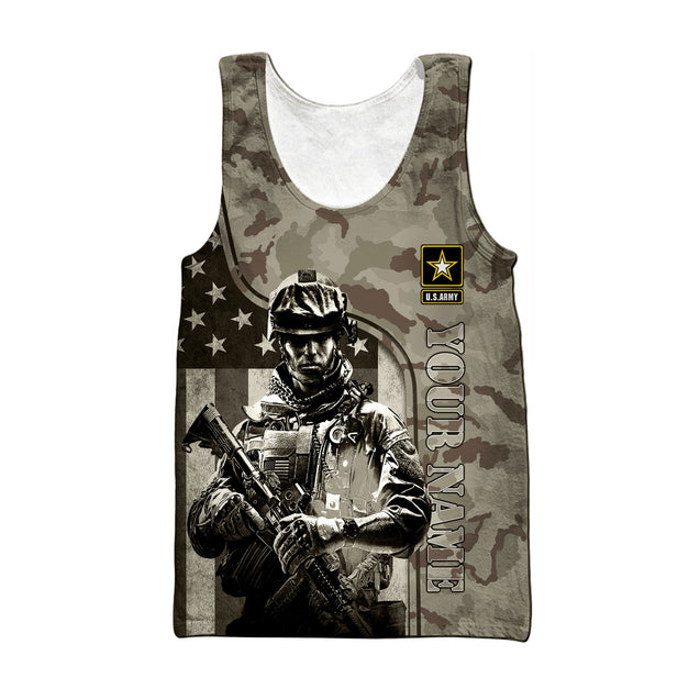 Customized Name US Army 3D All Over Printed Unisex Shirts