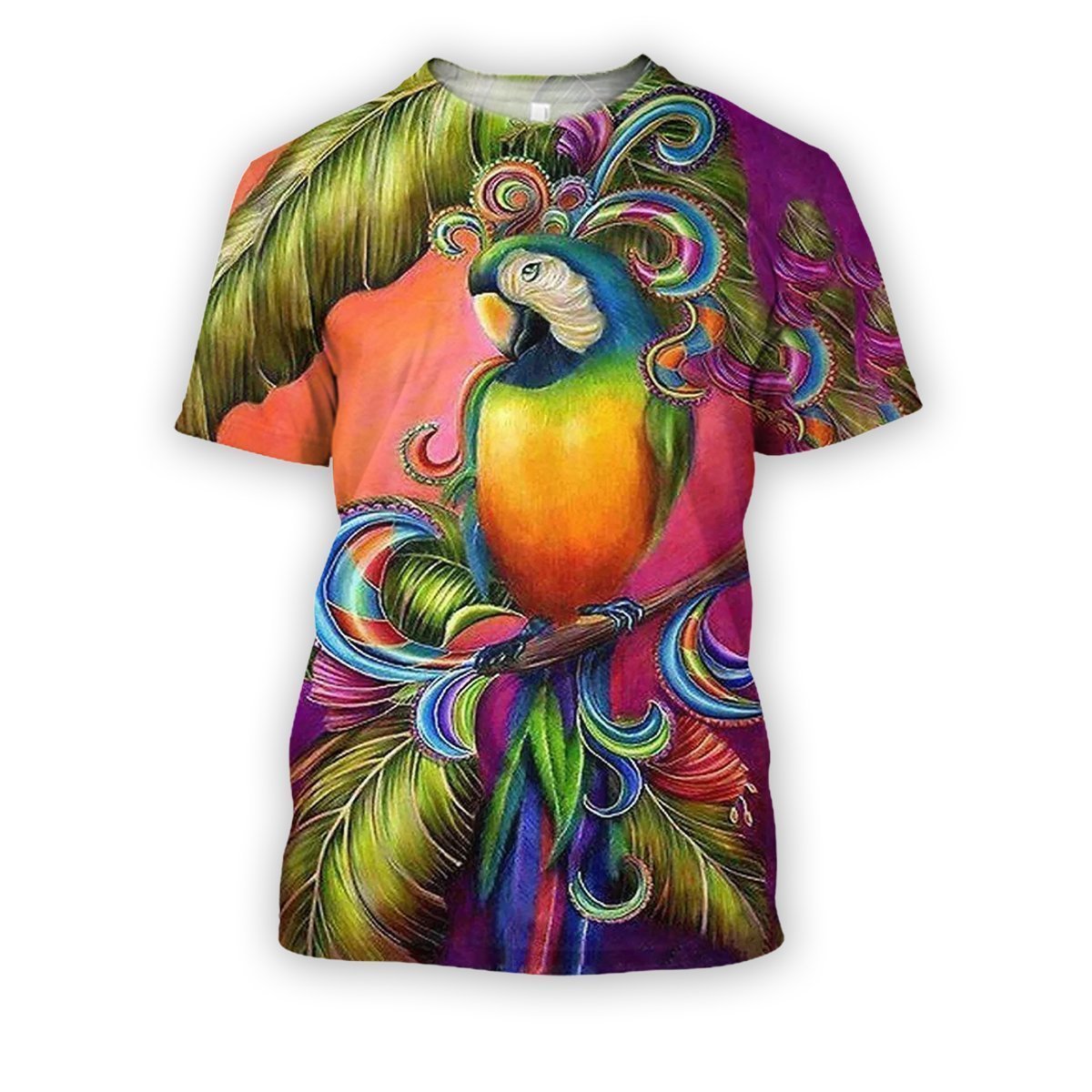3D Printed Parrot Tops PHL13900-Apparel-PHL-T-Shirt-S-Vibe Cosy™