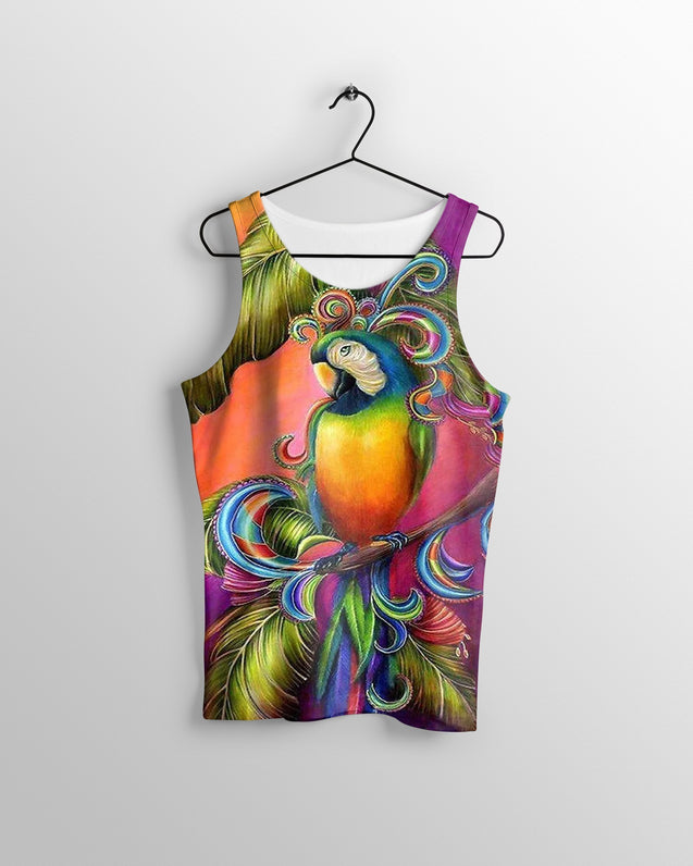 3D Printed Parrot Tops PHL13900-Apparel-PHL-Tank top-S-Vibe Cosy™