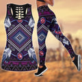 Native American 3D All Over Printed Legging + Hollow Tank