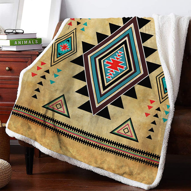 Native American 3D All Over Printed Blanket