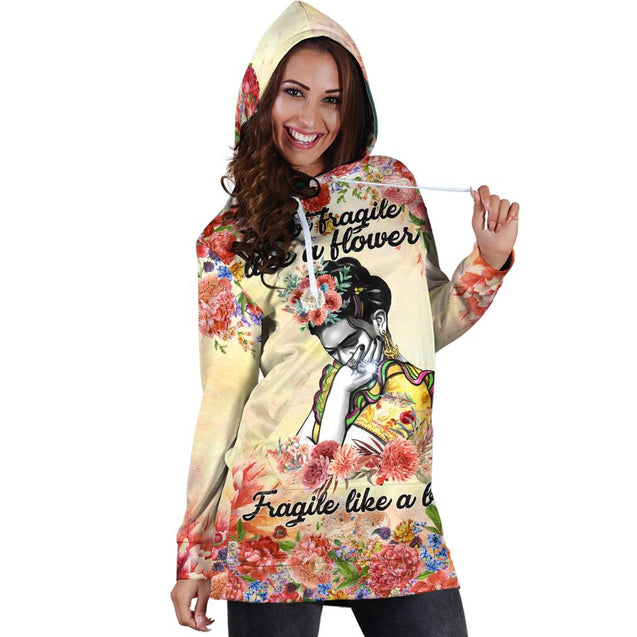 Frida Kahlo For The Beautiful Girls Hoodie Dress JJW18082004-TQH