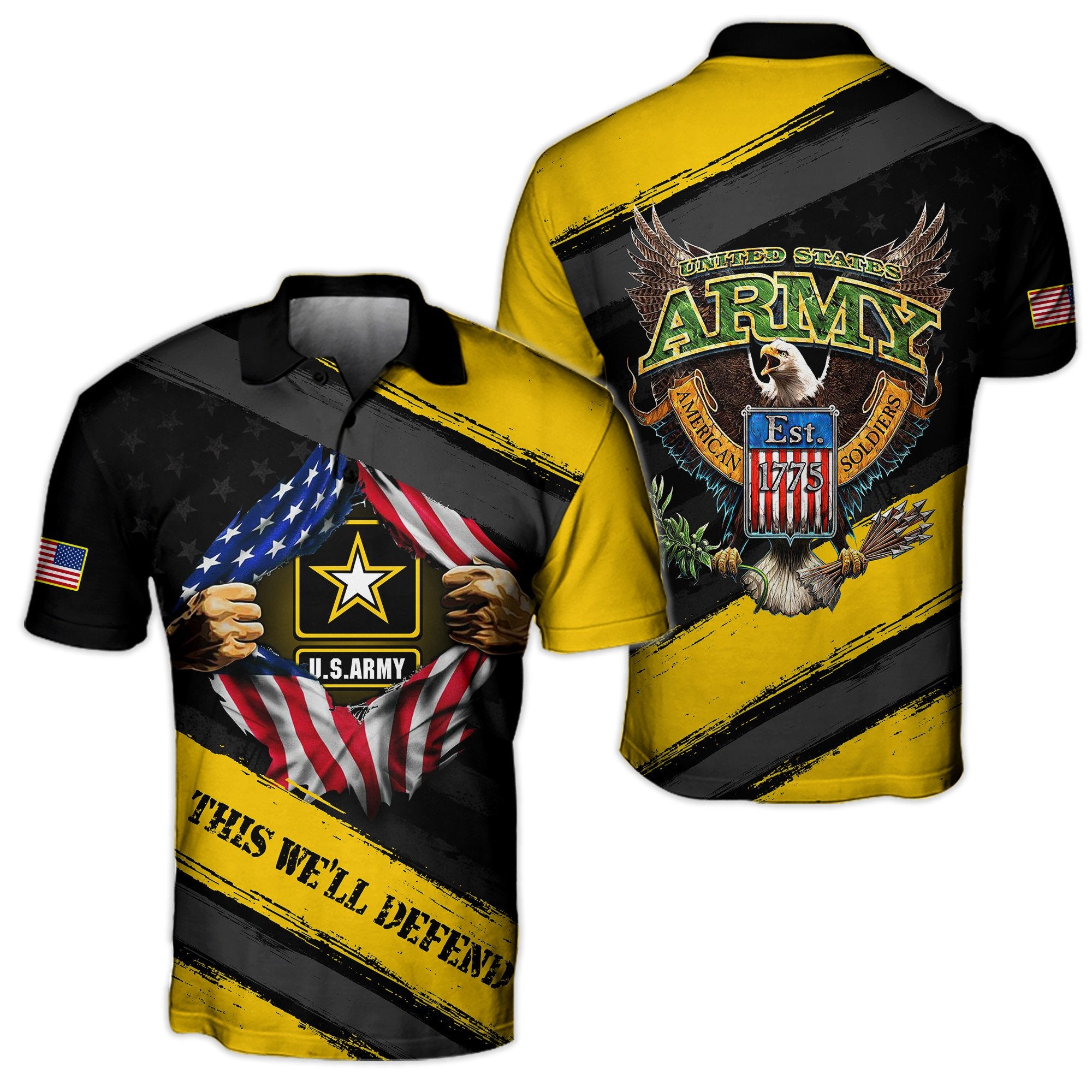 United States Army 3D All Over Printed Unisex Shirts