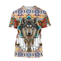 Wolf Native American 3D All Over Printed Unisex Shirts No 12