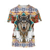 Wolf Native American 3D All Over Printed Unisex Shirts No 12