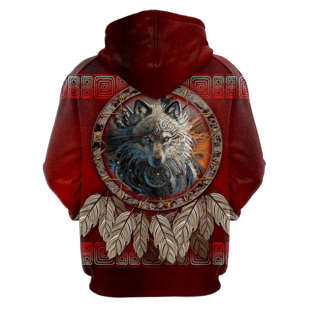 Wolf Native American 3D All Over Printed Unisex Shirts No 15