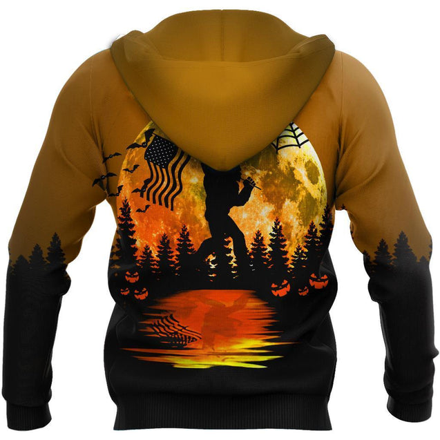 Beautiful All Over Printed Halloween Camping Big Foot Hoodie DQB08172002-MEI