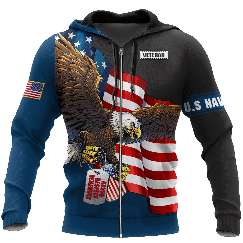 US Navy Veteran 3D All Over Printed Unisex Shirts