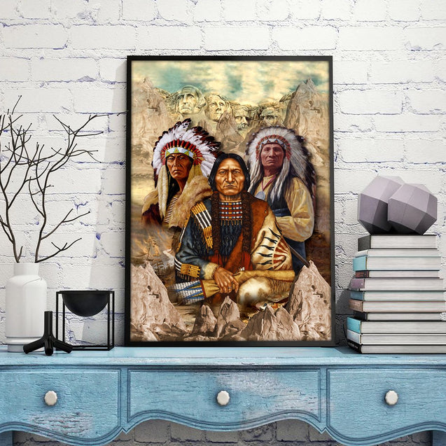 Native American Poster Vertical 3D Printed