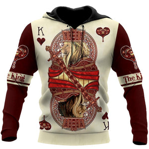 King Hearts Lion Poker 3D All Over Printed Unisex Shirts