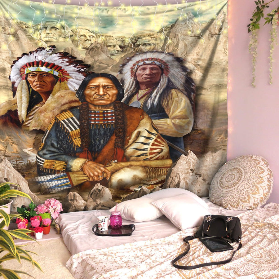 Native American Indigenous 3D All Over Printed Tapestry