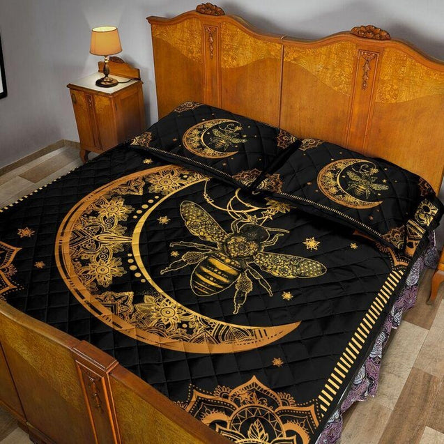 Bee Mandala Quilt Bedding TA27042004-Quilt-TA-Queen-Vibe Cosy™