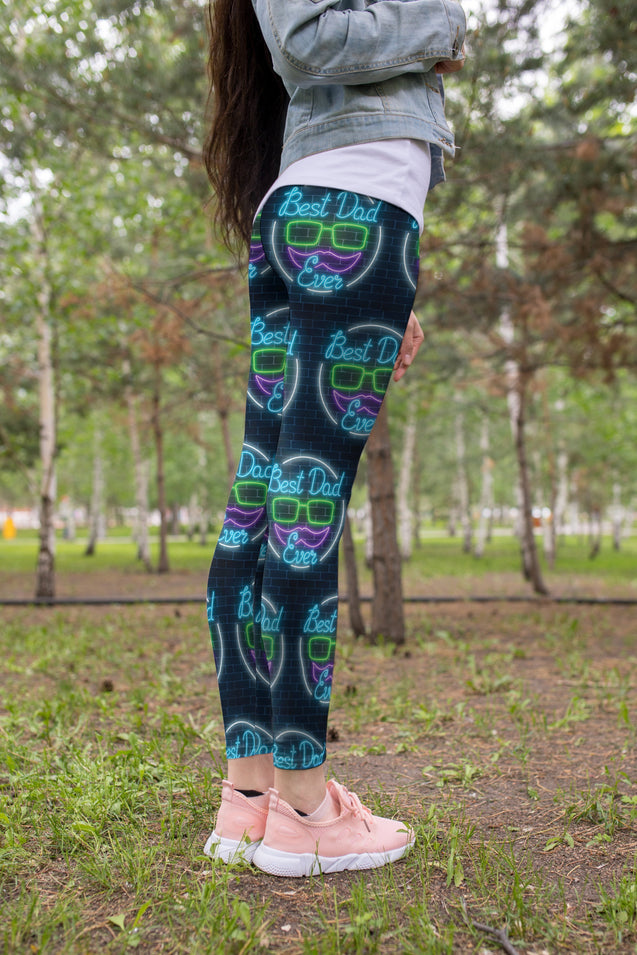 3D All Over Print Galaxy Best Dad Ever Legging-Apparel-Khanh Arts-Legging-S-Vibe Cosy™