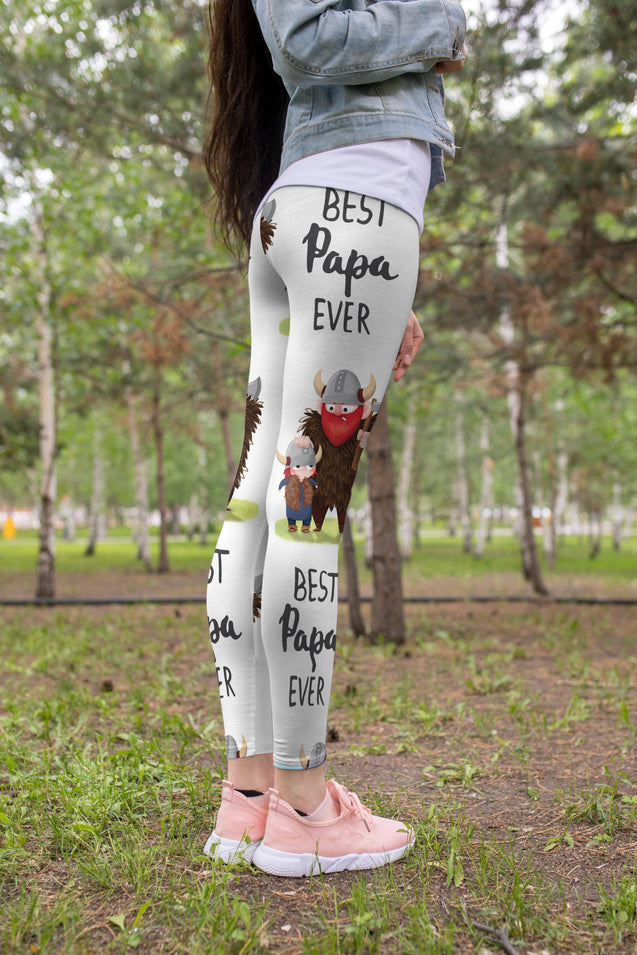 3D All Over Print Best Papa Ever Legging-Apparel-Khanh Arts-Legging-S-Vibe Cosy™