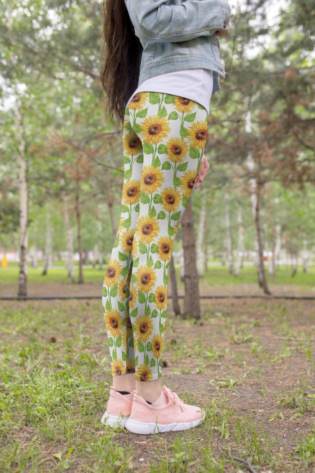 3D All Over Printing Beautiful Sunflowers Legging-Apparel-Phaethon-Legging-XS-Vibe Cosy™