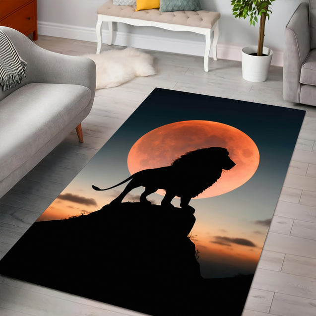 Lion in Sunset Combo Rug