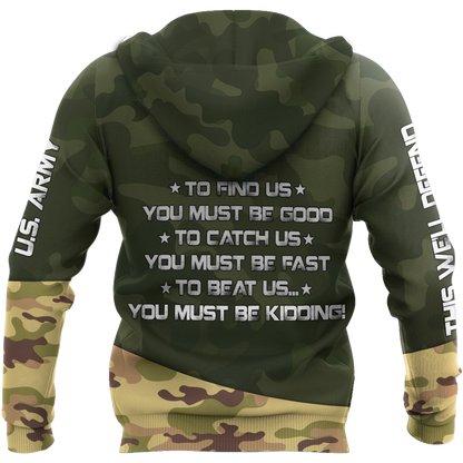 US Army US Army Veteran 3D All Over Printed Shirts For Men and Women