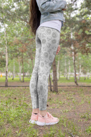 3D All Over Printing White Mushroom Legging-Apparel-Phaethon-Hoodie Dress-S-Vibe Cosy™