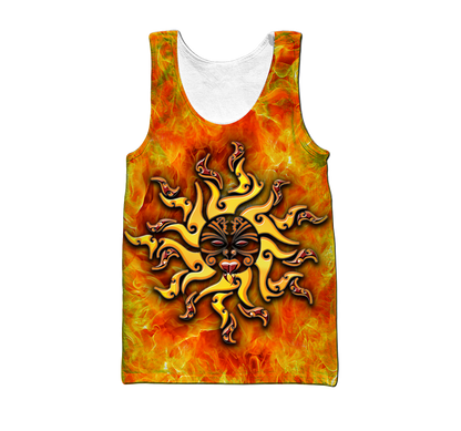 Maori tamanuitera the sun 3d all over printed shirt and short for man and women-Apparel-PL8386-Tank top-S-Vibe Cosy™