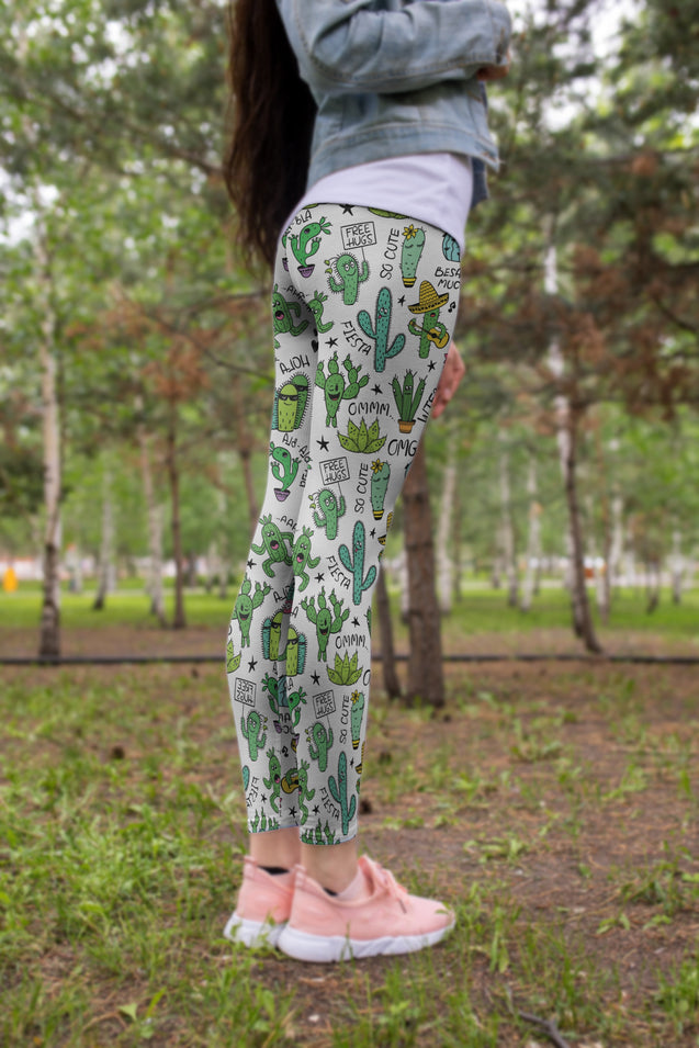 3D All Over Printing Cactus Quotes Legging-Apparel-NTH-Hoodie Dress-S-Vibe Cosy™