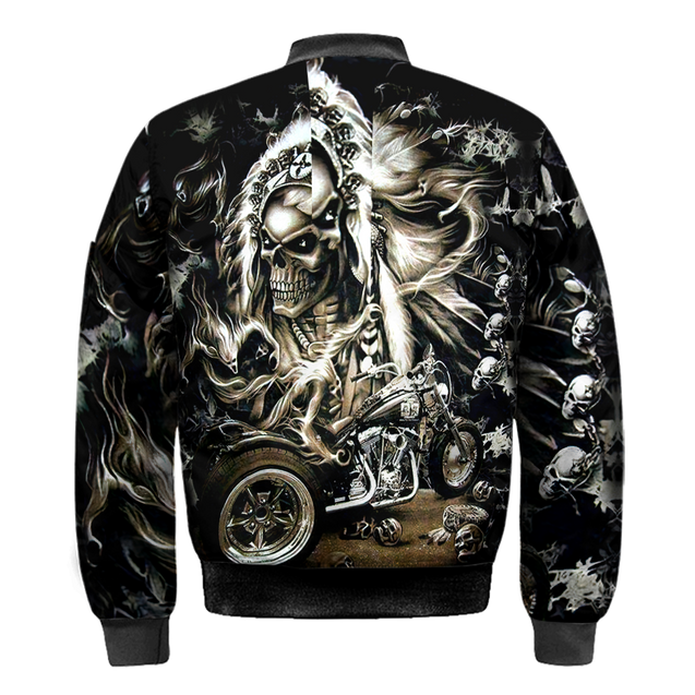 Skull Motorbike Boomber Jacket 3D All Over Printed Shirts For Men HHT21072006-LAM-Apparel-LAM-Sweatshirts-S-Vibe Cosy™