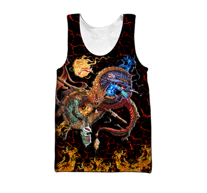 Maui taniwha art new zealand 3d all over printed shirt and short for man and women-Apparel-PL8386-Tank top-S-Vibe Cosy™