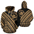 Hawaii Kanaka Polynesian Hoodie - Poly Style Golden - AH - J1-ALL OVER PRINT HOODIES (P)-Phaethon-Zip-Up Hoodie-S-Vibe Cosy™