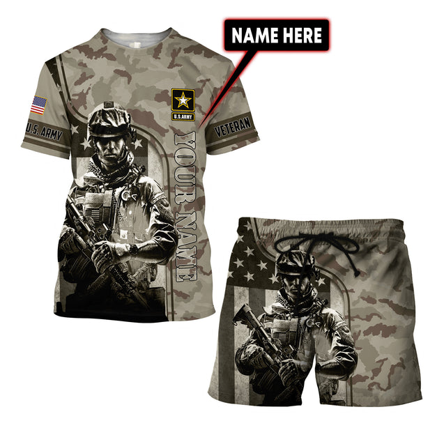 Customized Name US Army 3D All Over Printed Unisex Shirts