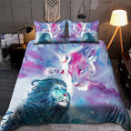 Lion Couple 3D All Over Printed Bedding Set
