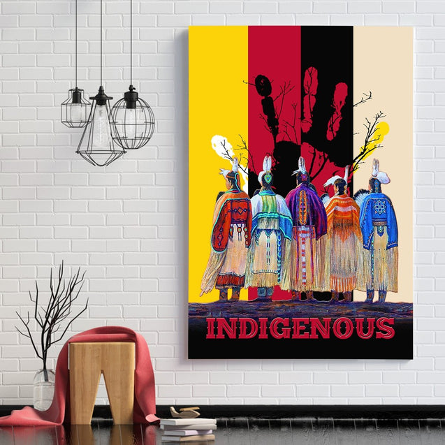 Native American  Indigenous Poster Vertical 3D Printed