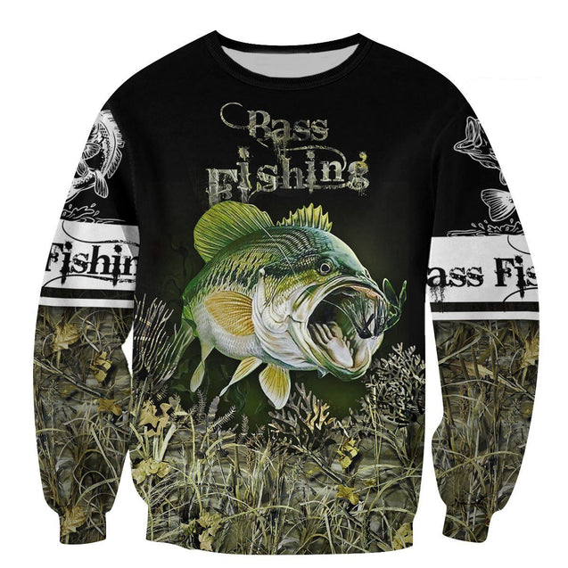 Bass Fishing 3D All Over Printed Shirts for Men and Women TT0034-Apparel-TT-Sweatshirts-S-Vibe Cosy™