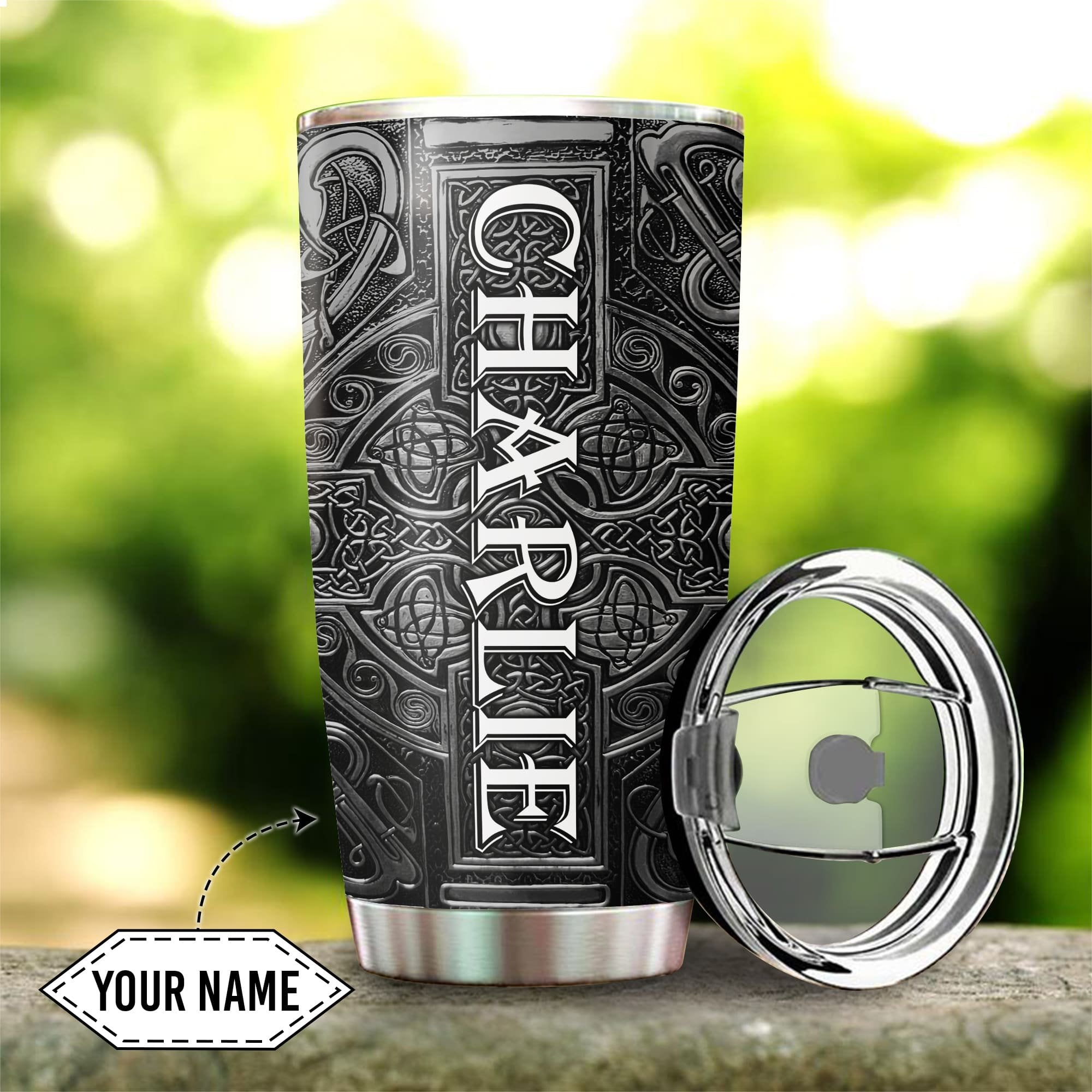 Customized Name Viking Steel Tumbler