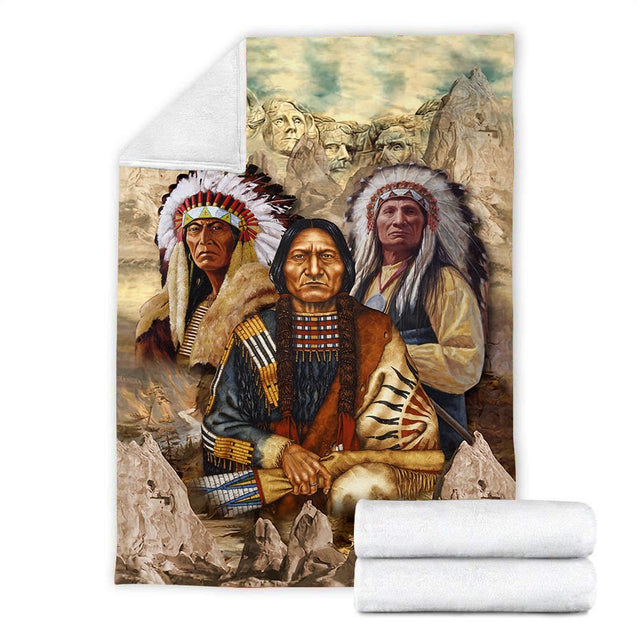 Native American 3D All Over Printed Blanket