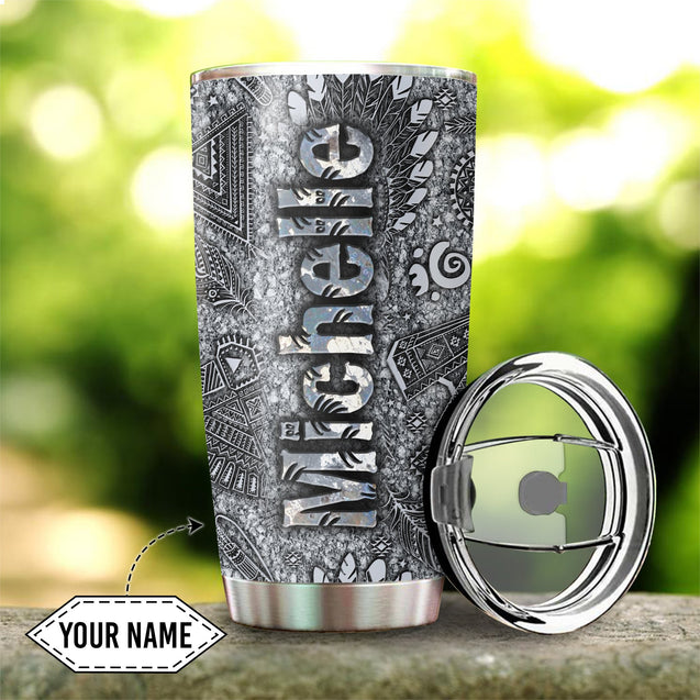 Customize Name Native American Steel Tumbler