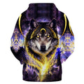 Premium Wolf Native American Galaxy 3D All Over Printed Unisex Shirts