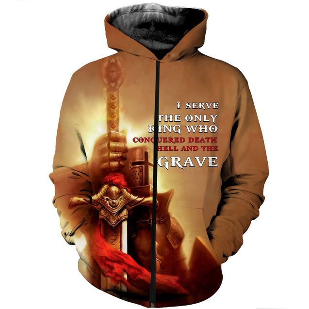 3D All Over Printed A True Knight Templar Shirts and Shorts-Knight Templar-LIASOSO-Zipped Hoodie-XS-Vibe Cosy™