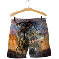 3D All Over Printed Dinosaurs Collection Art Shirts and Shorts-3D All Over Printed Clothes-HP Arts-Shorts-XS-Vibe Cosy™